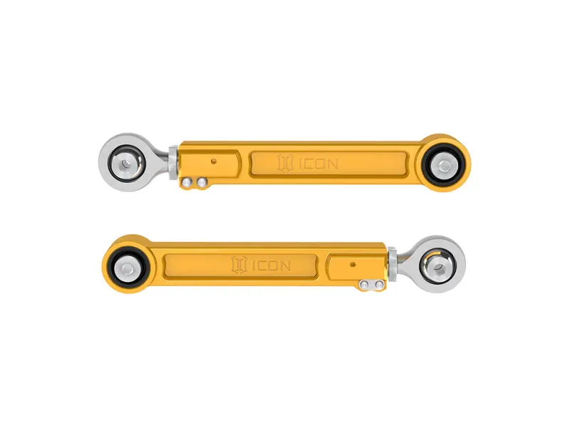 Icon 22-23 Toyota Tundra / 2024 Toyota Tacoma Billet Rear Upper Link Kit - Gold Anodized 1