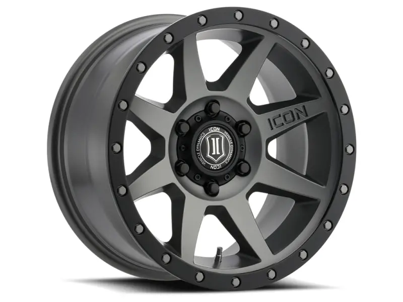 Icon Rebound 17X8.5 6X5.5 0Mm Offset 4.75In Bs 106.1Mm Bore Titanium Wheel 1