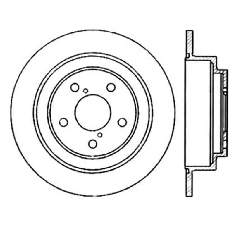 Stoptech Power Slot 02-05 Wrx Rear Left Sportstop Slotted Rotor 1