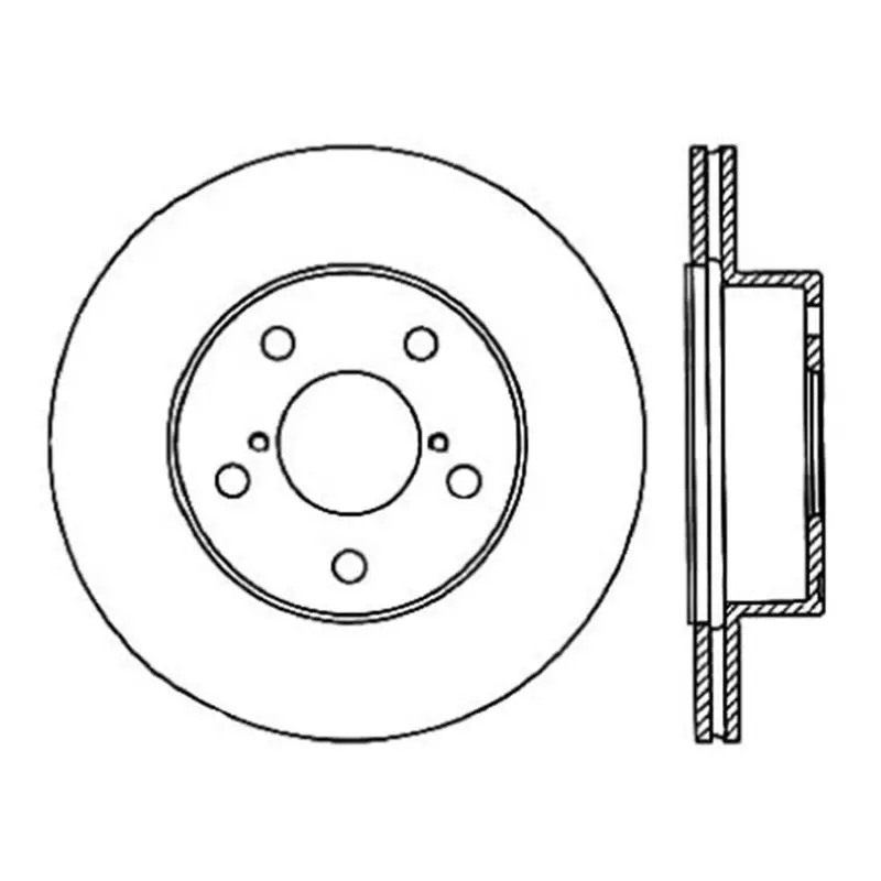 Stoptech Power Slot 05-07 Sti Rear Left Slotted Rotor 1