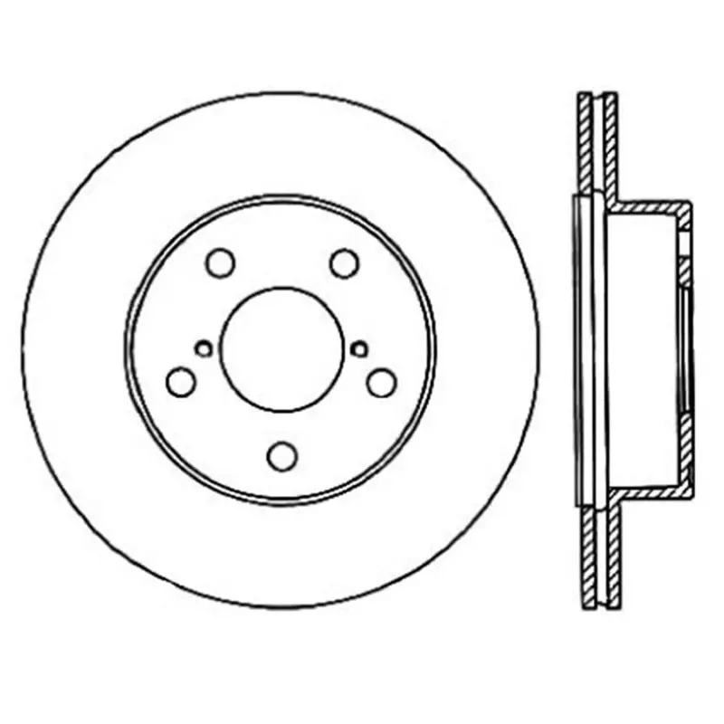 Stoptech Power Slot 05-07 Sti Rear Right Slotted Rotor 1