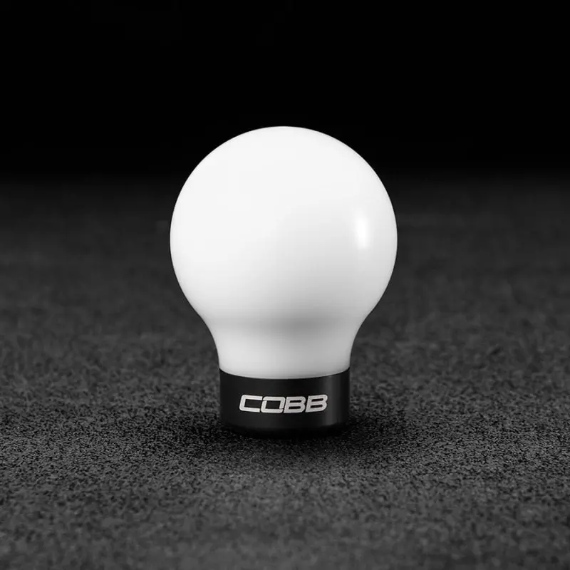 Cobb Subaru 6-Speed Cobb Shift Knob - White W/Stealth Black Collar (Non-Weighted) 1