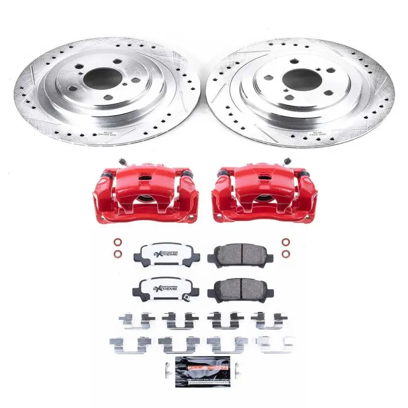 Power Stop 05-09 Subaru Legacy Rear Z26 Street Warrior Brake Kit W/Calipers 1