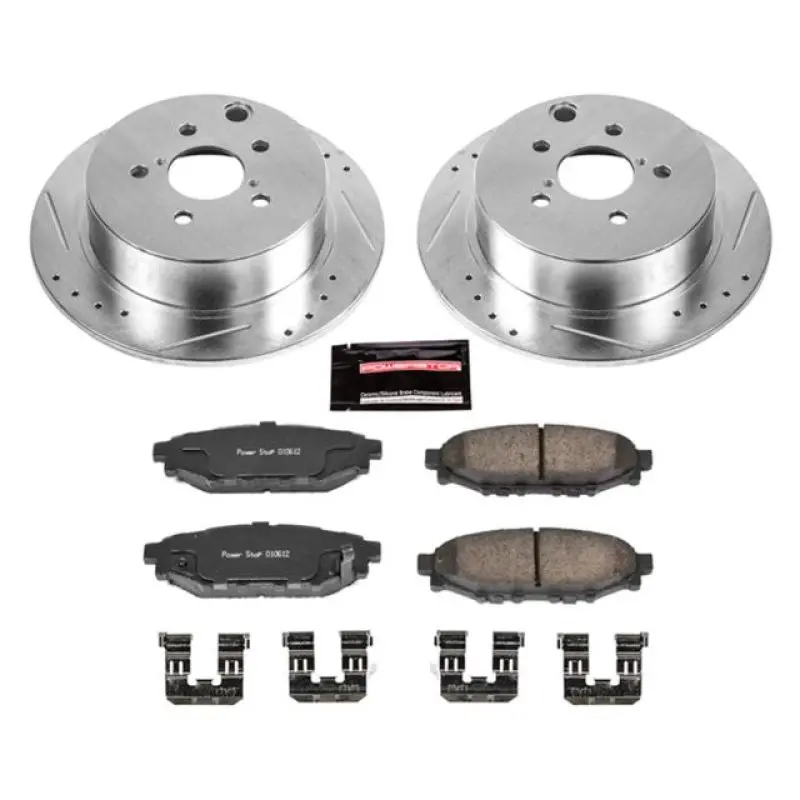 Power Stop 16-18 Subaru Crosstrek Rear Z23 Evolution Sport Brake Kit 1