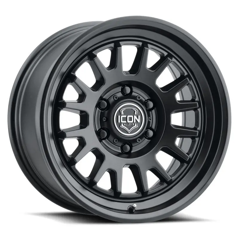 Icon Anza 17X8.5 6X5.5 0Mm Offset 4.75In Bs 106.1Mm Hub Bore Satin Black Wheel 1
