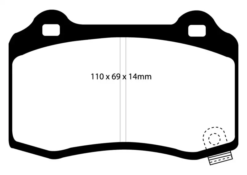 Ebc 06-10 Jeep Grand Cherokee 6.1 Srt-8 Greenstuff Rear Brake Pads 1
