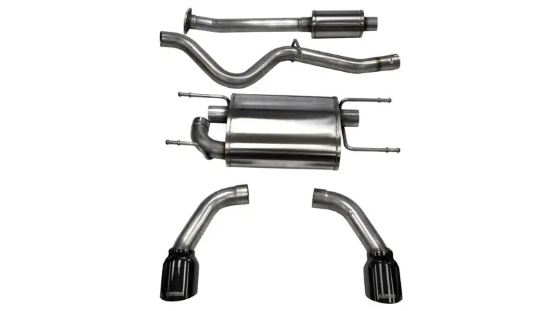 Corsa 2012-2025 Scion Frs / Subaru Brz Black Tip Sport Cat-Back Exhaust 1