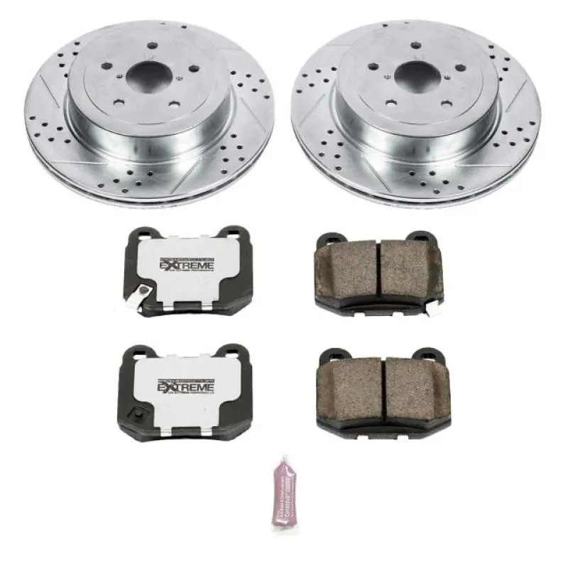 Power Stop 05-07 Subaru Impreza Rear Z26 Street Warrior Brake Kit 1