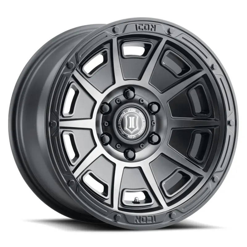 Icon Victory 17X8.5 6X5.5 0Mm Offset 4.75In Bs Smoked Satin Black Tint Wheel 1