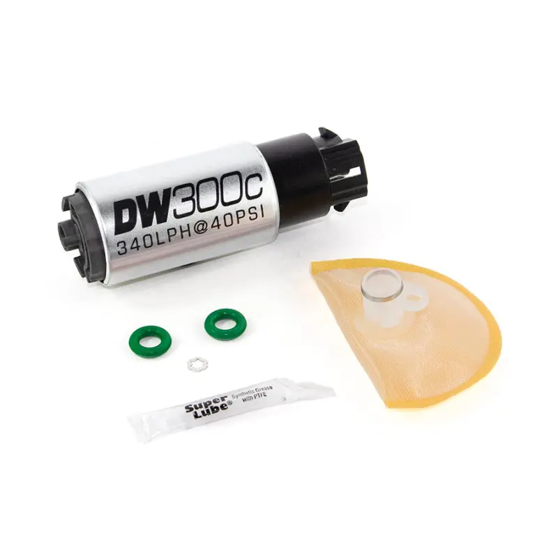 Deatschwerks 340Lph Dw300c Compact Fuel Pump W/ 08-14 Wrx/ 08-15 Sti Set Up Kit (W/ Mounting Clips) 1