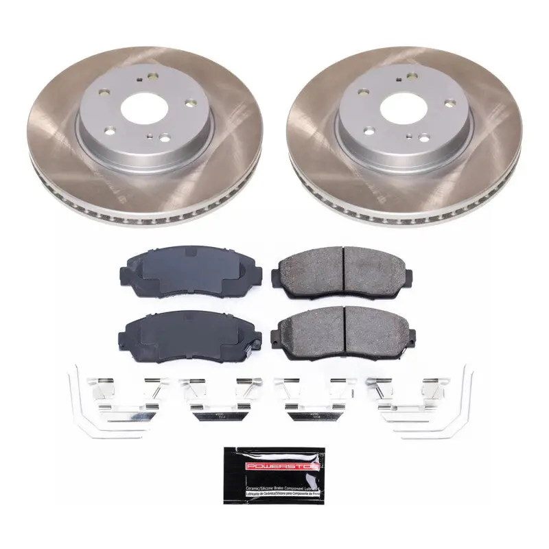 Power Stop 16-19 Subaru Legacy Front Semi-Coated Rotor Kit 1