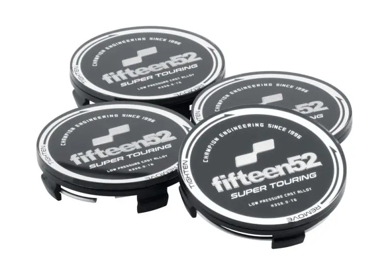 Fifteen52 Super Touring (Chicane/Podium) Black & Chrome Center Caps — Set Of 4 1