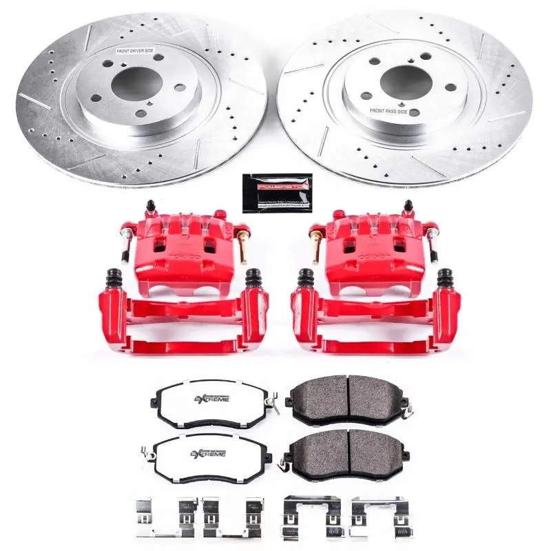 Power Stop 16-17 Subaru Crosstrek Front Z26 Street Warrior Brake Kit W/Calipers 1