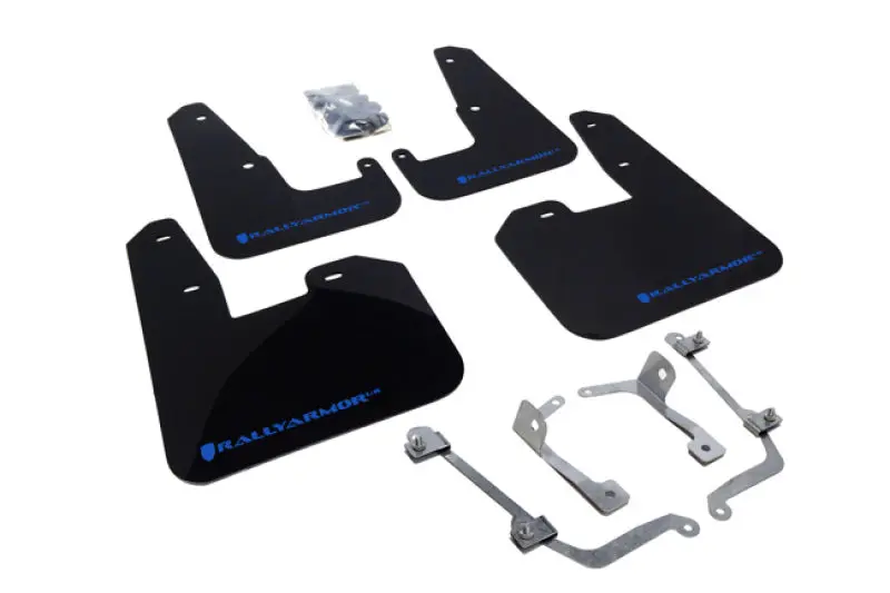 Rally Armor 08-11 Subaru Sti (Hatch Only) / 11-14 Wrx (Hatch Only) Black Ur Mud Flap W/Blue Logo 1