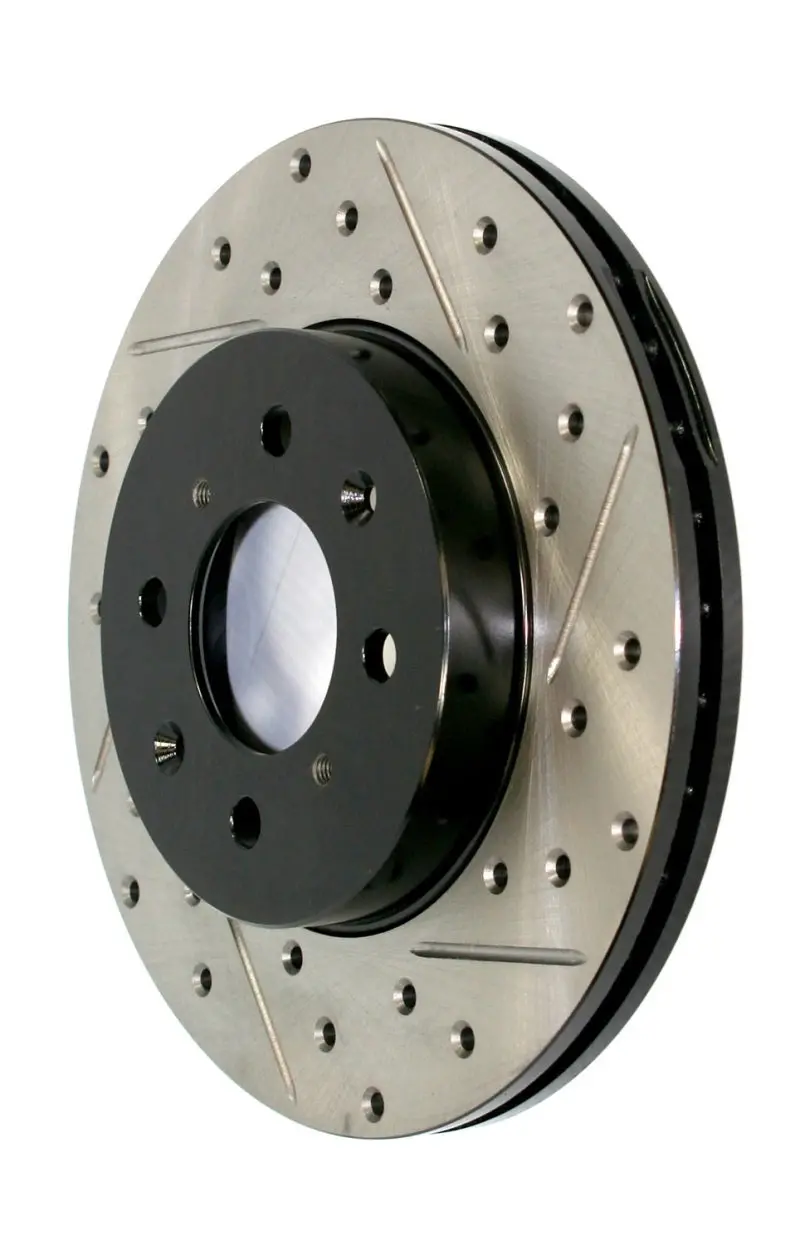 Stoptech 16-17 Subaru Wrx (W/Eyesight Technology) Sport Slotted & Drilled Rear Left Rotor 1