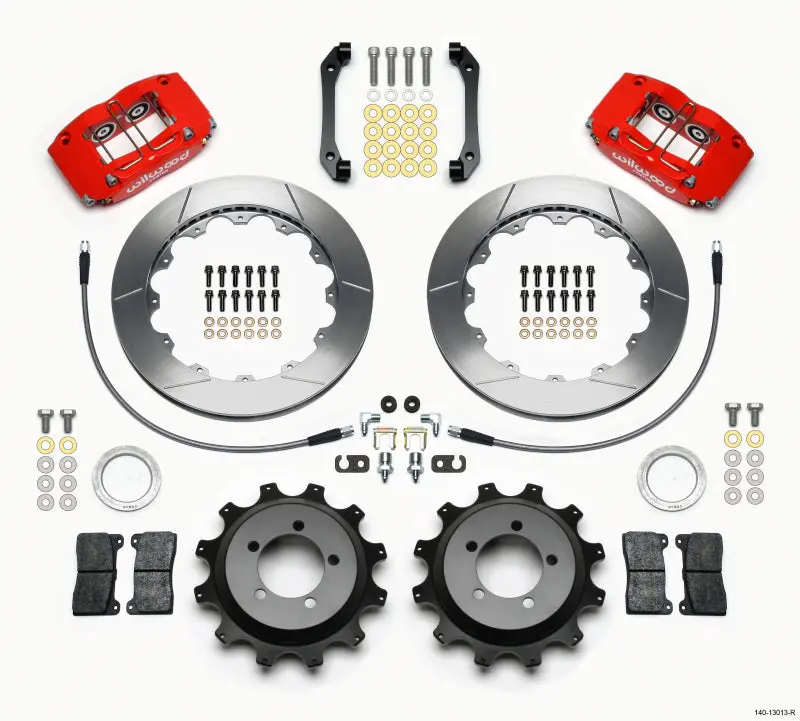 Wilwood Dynapro Radial Rear Kit 12.88In Red 2006-2007 Subaru Wrx W/Lines 1