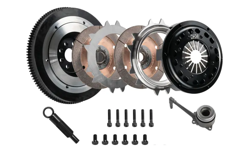 Dkm Ceramic Twin-Disc Clutch Kit With Flywheel – For Vw/Audi 2.0L Fsi (6-Bolt Engine) 1