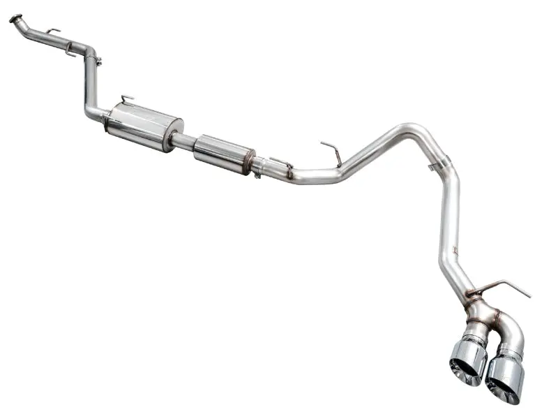 Awe Exhaust For 4Th Gen Toyota Tacoma Dual Chrome Silver Tips 1