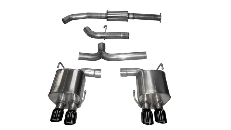 Corsa 2015-2021 Subaru Wrx Cat Back Exhaust Black Quad 3.5In Tips *Sport* 1