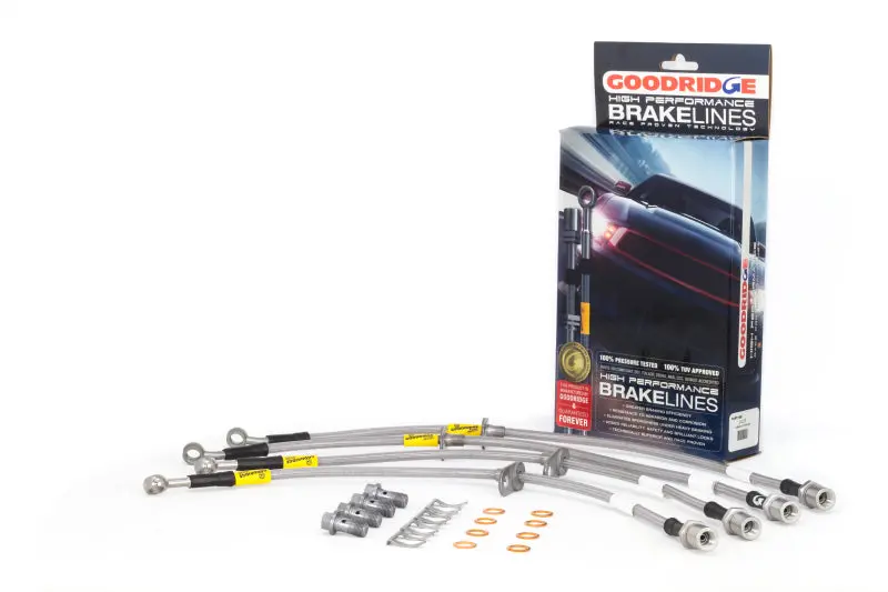 Goodridge 15-16 Subaru Sti (W/ Brembo Calipers) Stainless Steel Brake Line Kit 1