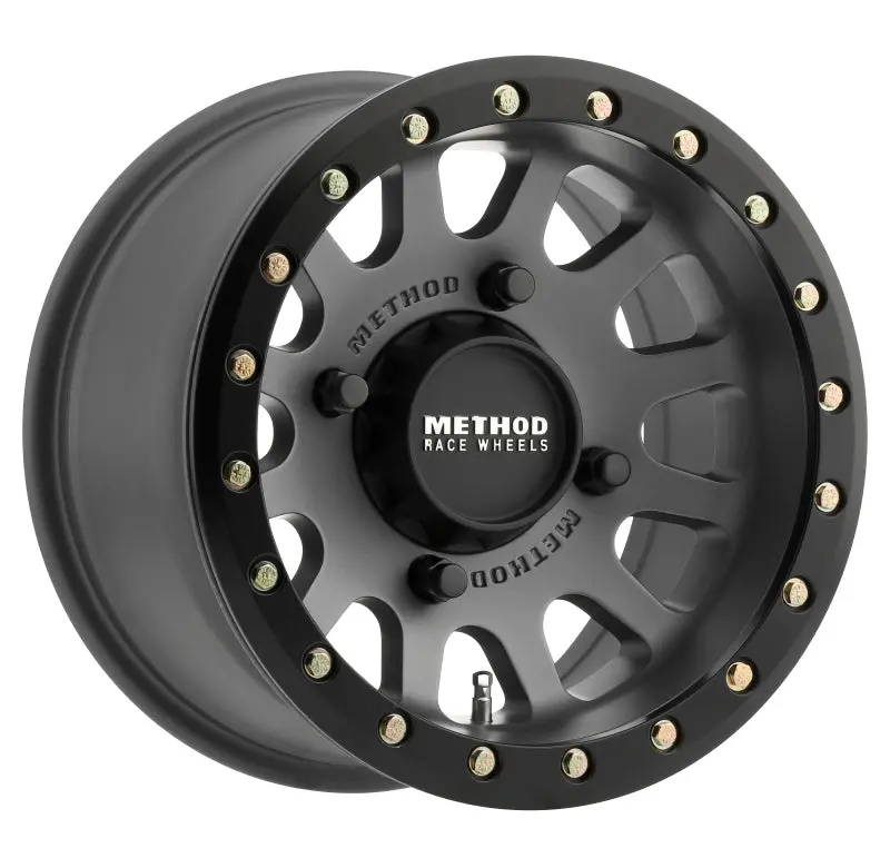 Method Mr401 Utv Beadlock Wheel – 14X7 Inches, 4+3/+13Mm Offset, 4X136 Bolt Pattern, Titanium Finish With Matte Black Ring 1