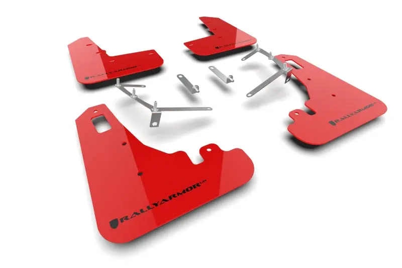 Rally Armor 22-26 Subaru Brz / Toyota Gr86 Red Ur Mud Flap W/Black Logo 1