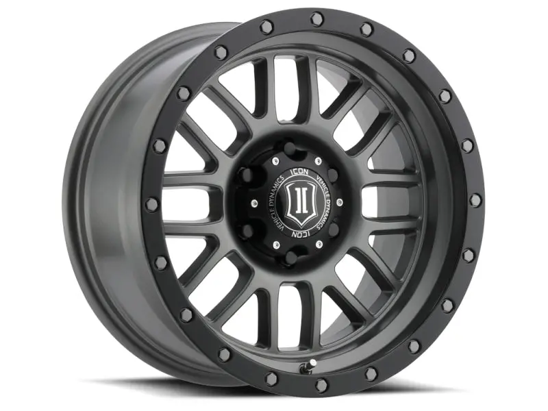 Icon Alpha 17X8.5 6X5.5 0Mm Offset 4.75In Bs 106.1Mm Bore Titanium Wheel 1