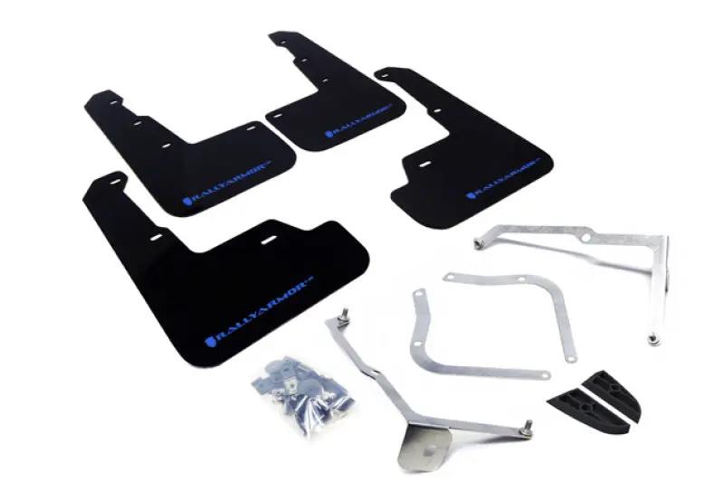 Rally Armor 15-21 Subaru Wrx/Sti Black Ur Mud Flap W/Light Blue Logo 1