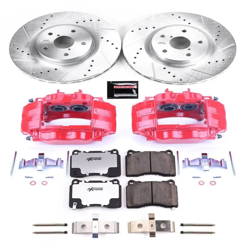 Power Stop 05-14 Subaru Impreza Front Z26 Street Warrior Brake Kit W/Calipers 1