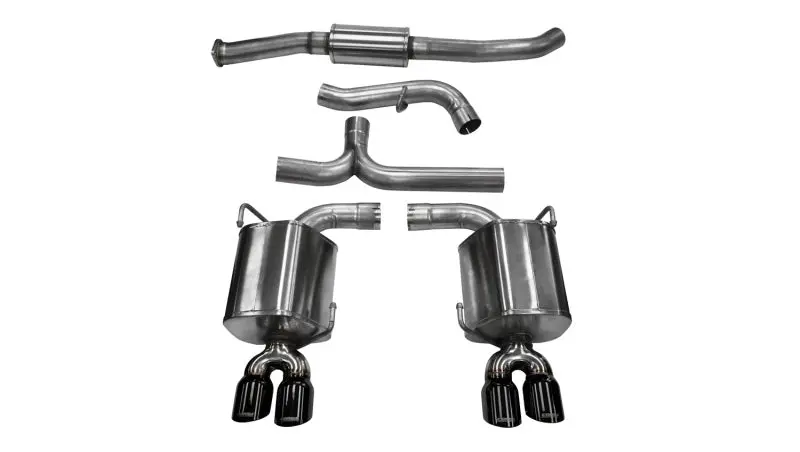 Corsa 2011-2014 Subaru Impreza Sedan Sti 2.5L Turbo Manual Black Sport Cat-Back Exhaust 1