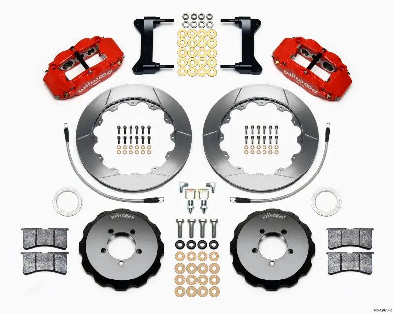 Wilwood Narrow Superlite 6R Front Hat Kit 12.88In Red 2012-Up Toyota / Scion Frs W/ Lines 1