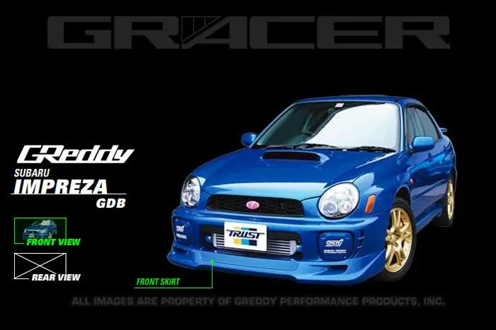 Greddy 02-03 Wrx Polyurethane Front Lip Spoiler ** Must Ask/Call To Order** 1