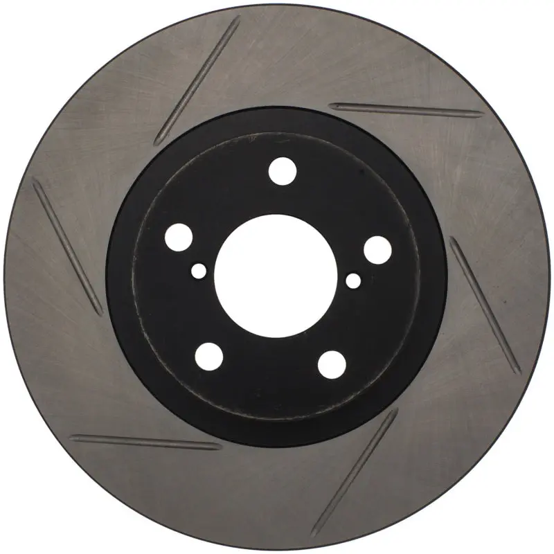Stoptech Power Slot 00-05 Legacy / 7/98-08 Impreza Front Right Sportstop Slotted Rotor 1