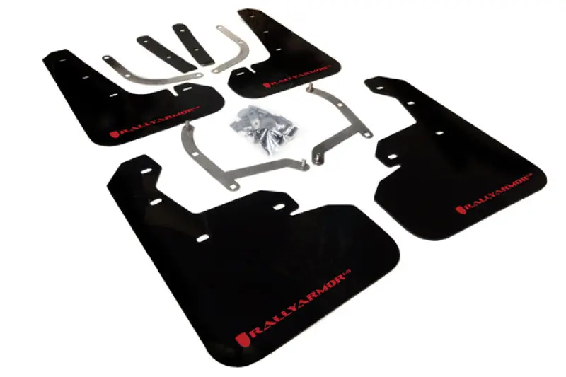 Rally Armor 17-23 Subaru Impreza 4D/5D Black Ur Mud Flap W/Red Logo 1