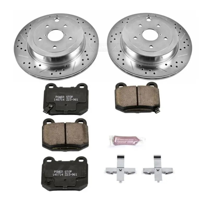 Power Stop 08-14 Subaru Impreza Rear Z23 Evolution Sport Brake Kit 1