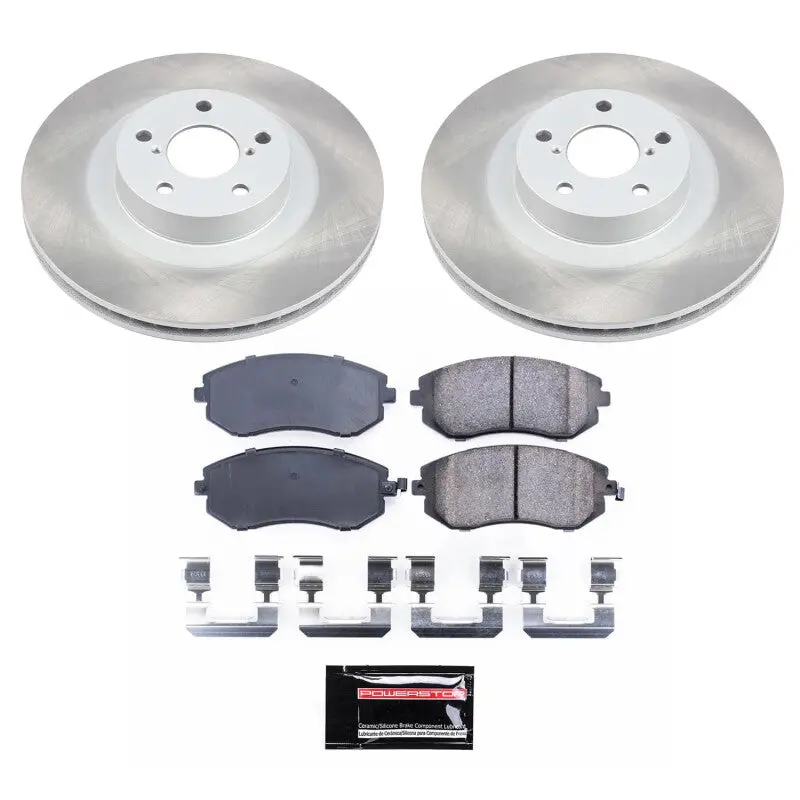 Power Stop 02-05 Subaru Outback Front Semi-Coated Rotor Kit 1