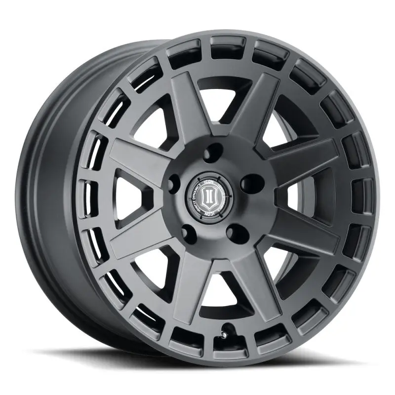 Icon Compass 17X8.5 6X5.5 0Mm Offset 4.75In Bs Satin Black Wheel 1