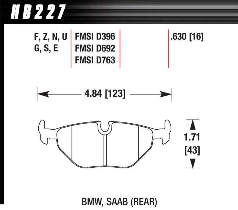 Hawk Dtc-60 Race Rear Brake Pads For 1992–1995 Bmw 325Is 1