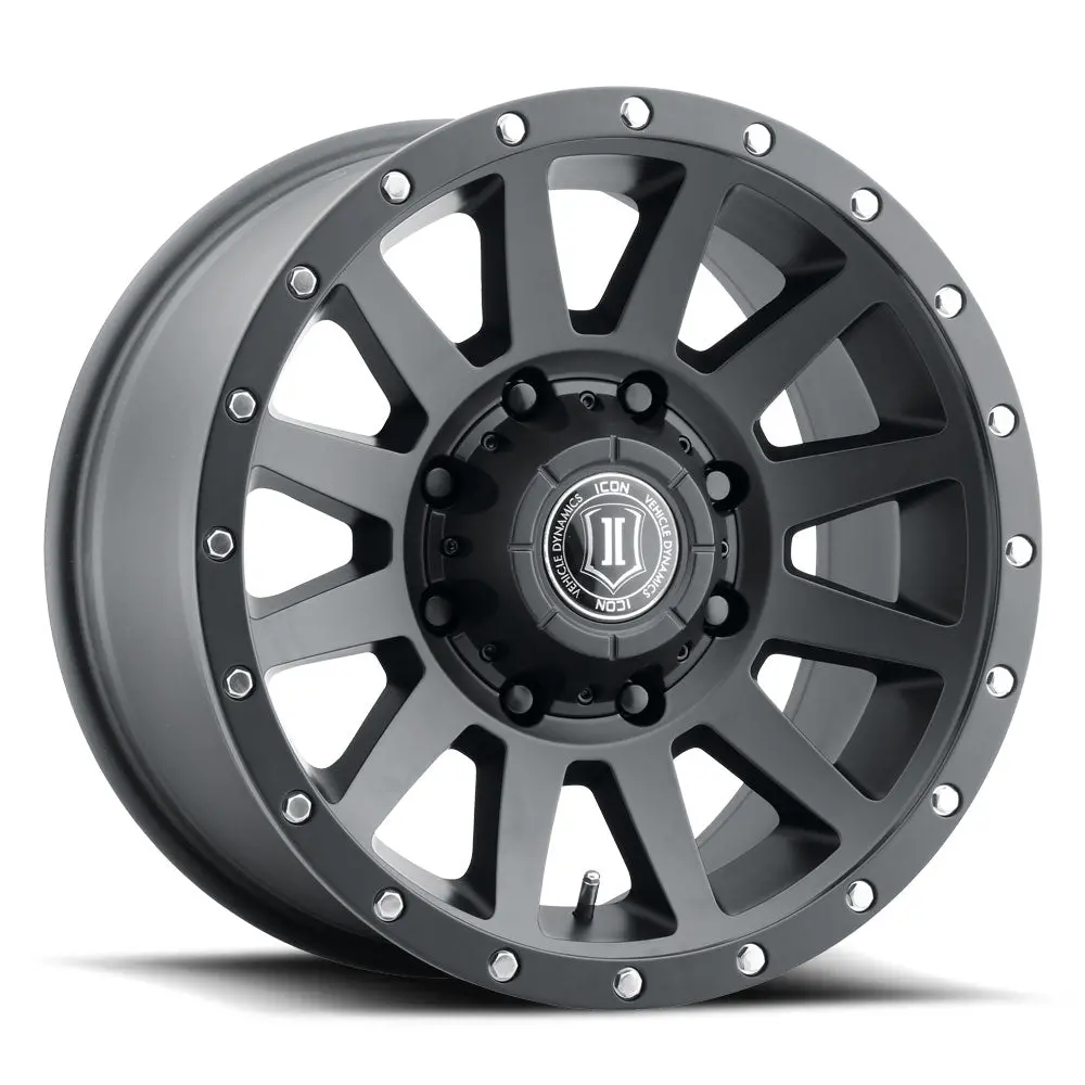 Icon Alloys Compression Hd Sat Blk - 18 X 9 / 8 X 6.5 / 12 Mm / 5.5" Bs 1