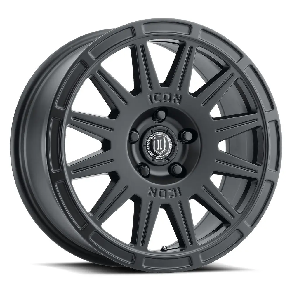 Icon Alloys Ricochet Sat Black - 17 X 8 / 5 X 108 / 38 Mm / 6" Bs 1