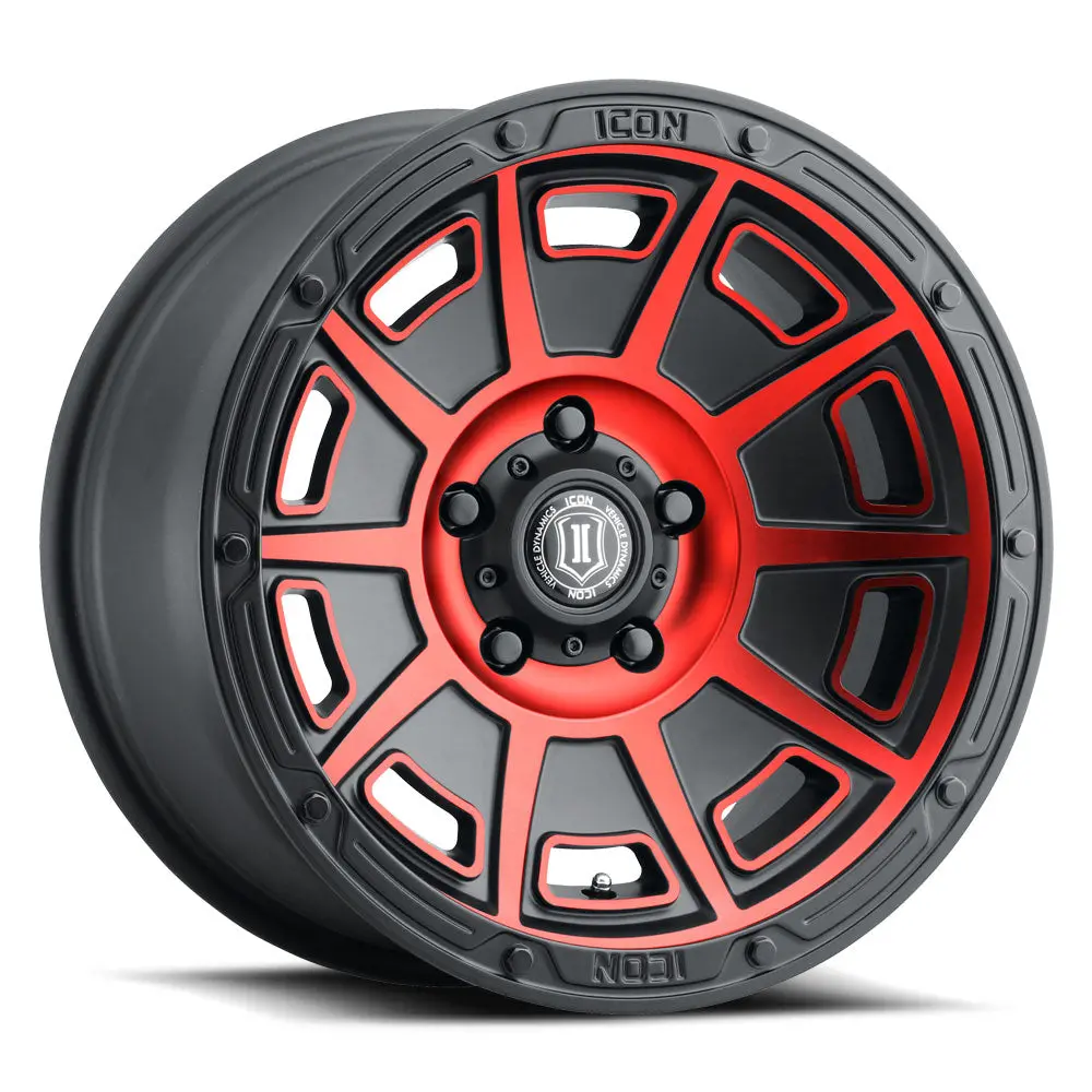 Icon Alloys Victory Sat Blk Red - 17 X 8.5 / 6X135 / 6Mm / 5" Bs 1