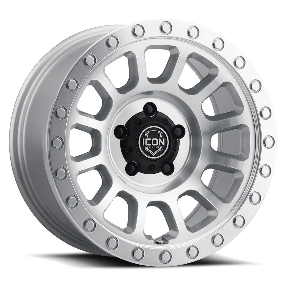 Icon Alloys Hulse Silver Machined 17 X 8.5 / 6 X 135 6Mm Offset 5" Bs 1