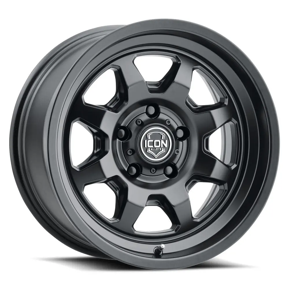 Icon Alloys Nuevo Satin Black 17 X 8.5 / 5 X 5 -6Mm Offset 4.5" Bs 1
