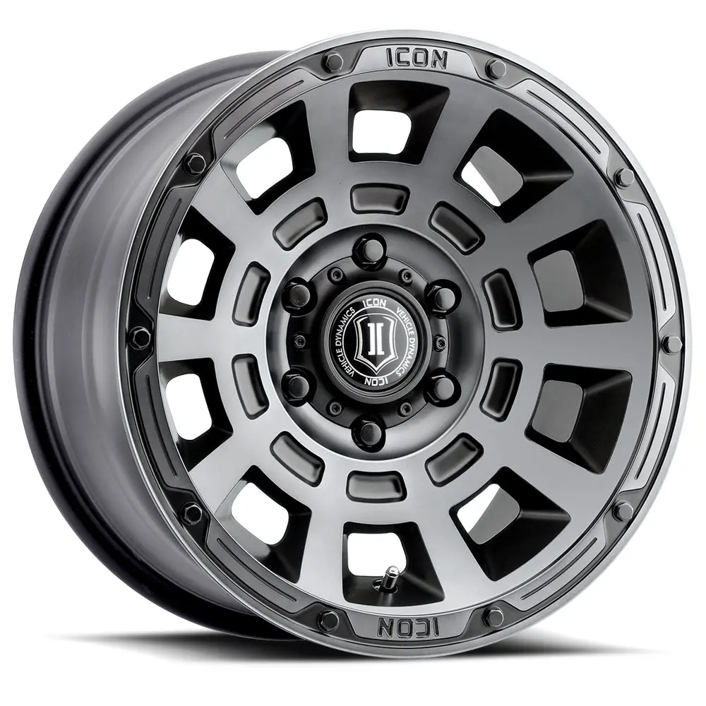 Icon Alloys Thrust Smk Sat Blk - 17 X 8.5 / 6 X 5.5 / 25 Mm / 5.75" Bs 1