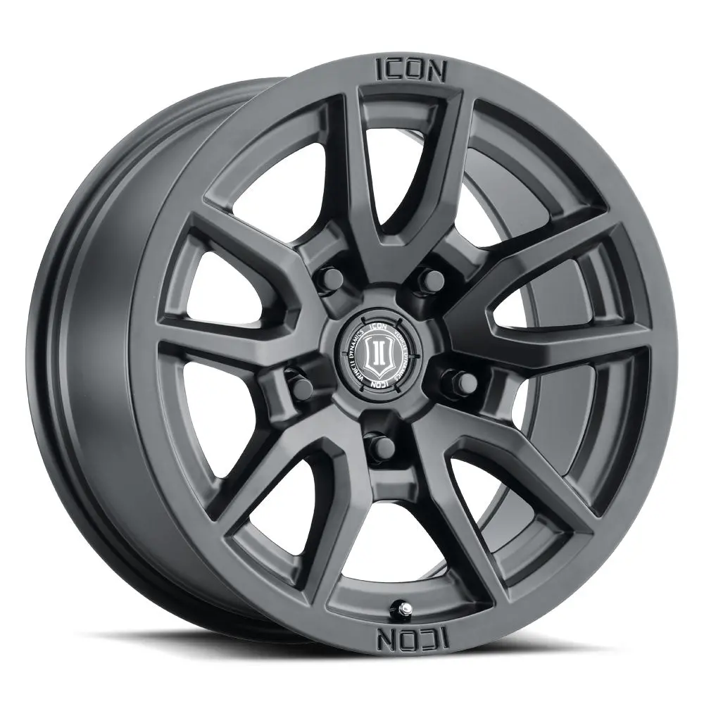 Icon Alloys Rebound Sat Blk - 17 X 8.5 / 5 X 5 / -6Mm / 4.5" Bs 1