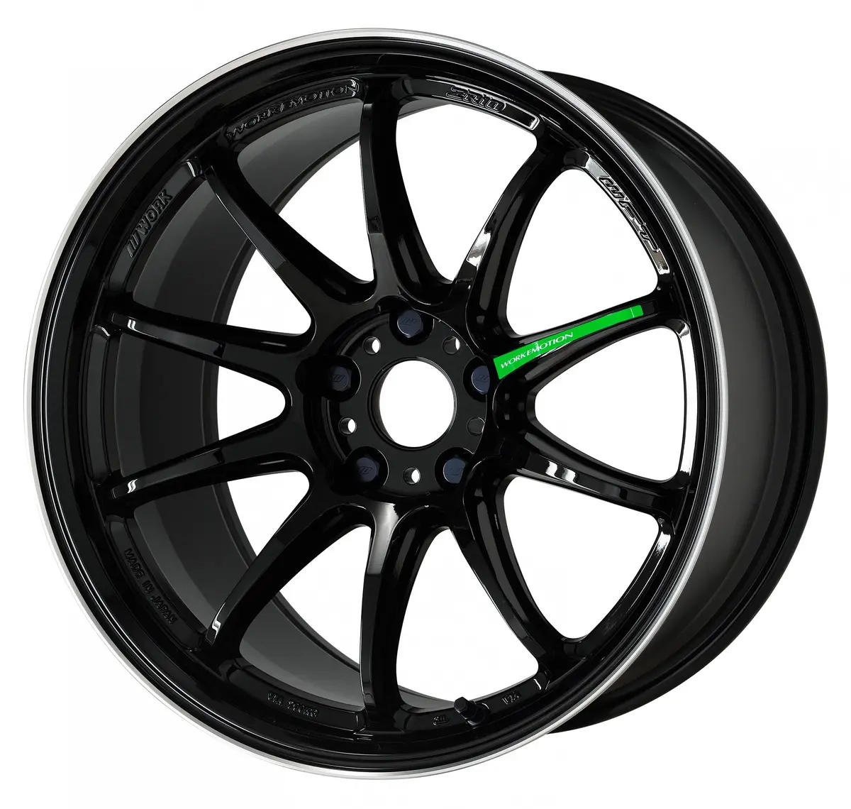 Work Wheels Emotion Zr10 18X9.5 +38 5 X 114.3 Black Diamond Lip Cut (Blklc) 1