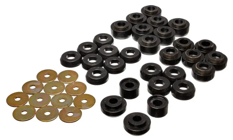 Energy Suspension Black Polyurethane Body Mount Kit – Designed For Chevrolet 4-Door Vehicles (Ideal For Fleet, Taxi & Track Use) 1