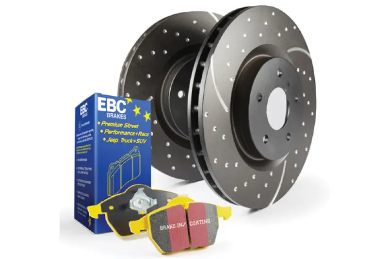 Ebc Stage 5 Brake Kit – Yellowstuff Pads And Gd Slotted Rotors For Aggressive Street And Track Use 1