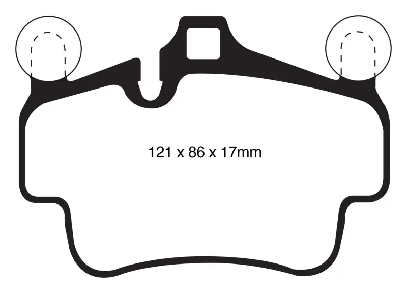 Ebc Yellowstuff High-Performance Front Brake Pads For 2007–2008 Porsche 911 (997) Carrera 3.6L 1