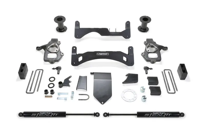 Fabtech 6-Inch Lift System For 2014–2018 Gm C/K1500 Trucks – Includes Aluminum Upper Control Arms And Rear Stealth Shocks 1